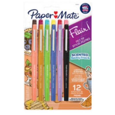 Paper Mate Flair Scented Felt Tip Pens - 0.7mm - Sunday Brunch Scents - 12 Pack