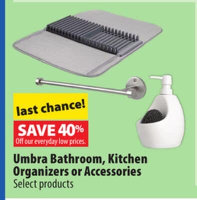 Umbra Bathroom, Kitchen Organizers or Accessories