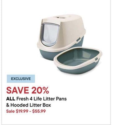 ALL Fresh 4 Life Litter Pans & Hooded Litter Box