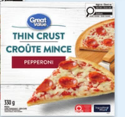 Great Value thin crust frozen pizza