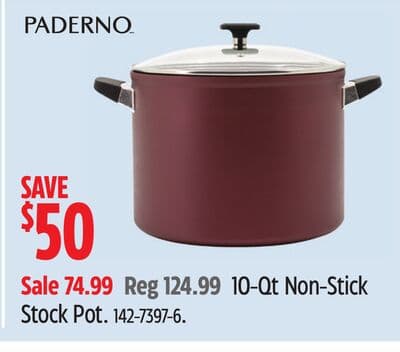 PADERNO 10-Qt Non-Stick Stock Pot