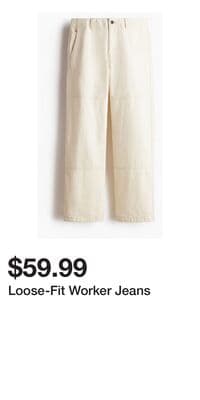 Loose-Fit Worker Jeans