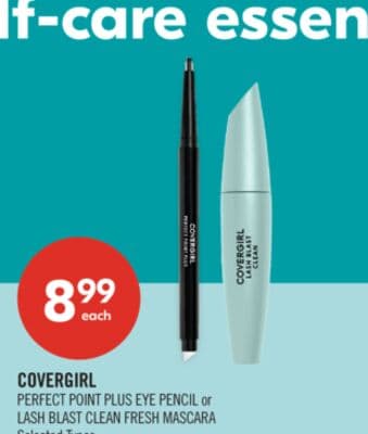 COVERGIRL PERFECT POINT PLUS EYE PENCIL or LASH BLAST CLEAN FRESH MASCARA