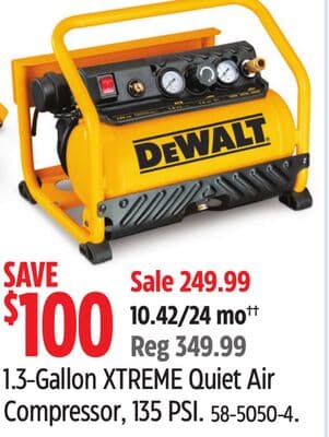1.3-Gallon XTREME Quiet Air Compressor, 135 PSI