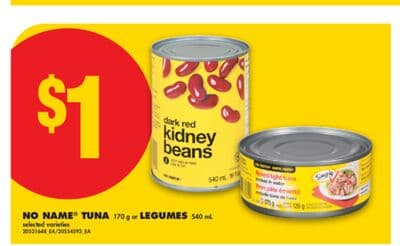 NO NAME® TUNA 170 g or LEGUMES 540 mL