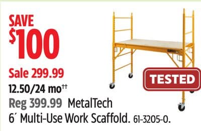 MetalTech 6´ Multi-Use Work Scaffold