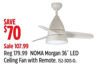 NOMA Morgan 36˝ LED Ceiling Fan with Remote