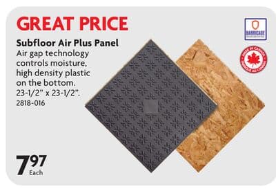 Subfloor Air Plus Panel