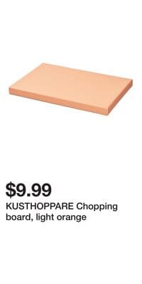 KUSTHOPPARE Chopping board, light orange