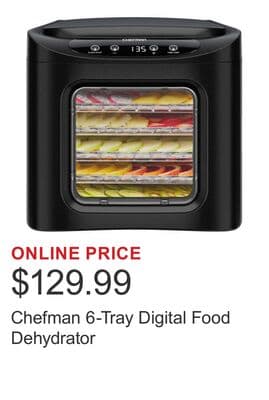Chefman 6-Tray Digital Food Dehydrator