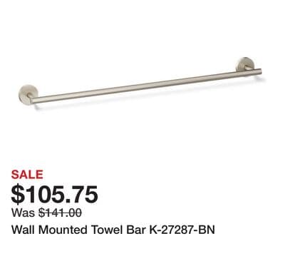 Wall Mounted Towel Bar K-27287-BN