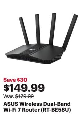 ASUS Wireless Dual-Band Wi-Fi 7 Router (RT-BE58U)