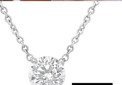 New Brilliance Lab Grown 0.50CT Solitaire Diamond Necklace in Sterling Silver