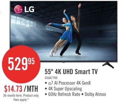 LG 55" UA77 4K UHD Smart webOS TV (55UA7700PUB.ACCQ) - 2025 Model
