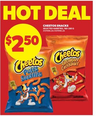CHEETOS SNACKS, 180-285 G