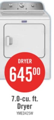 Maytag 7.0 Cu. Ft. Electric Dryer - White - YMED4205SW
