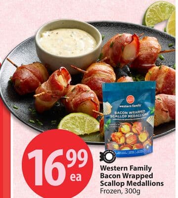 Western Family Bacon Wrapped Scallop Medallions