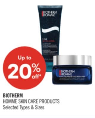 BIOTHERM HOMME SKIN CARE PRODUCTS