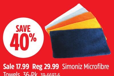 Simoniz Microfibre Towels, 36-Pk