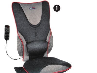ObusForme© Back Support Massage Full Back & Seat Heated Cushion with Lumbar Support