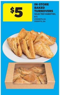 IN-STORE BAKED TURNOVERS, 6'S
