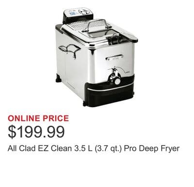 All Clad EZ Clean 3.5 L (3.7 qt.) Pro Deep Fryer