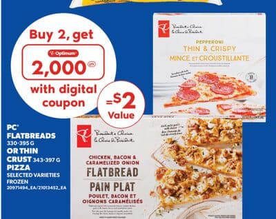 PC® FLATBREADS, 330-395 G OR THIN CRUST, 343-397 G PIZZA