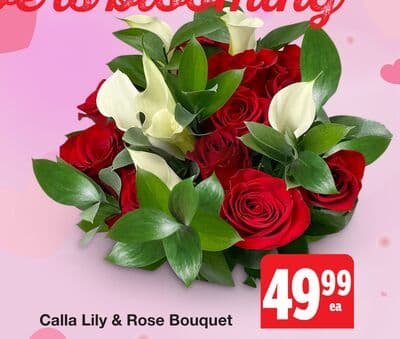 Calla Lily & Rose Bouquet