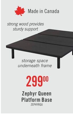 Zephyr Queen Platform Base