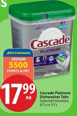 Cascade Platinum Dishwasher Tabs