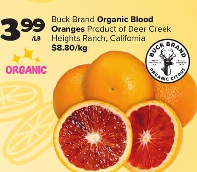 Buck Brand Organic Blood Oranges