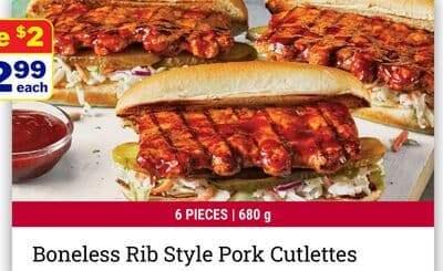 Boneless Rib Style Pork Cutlettes
