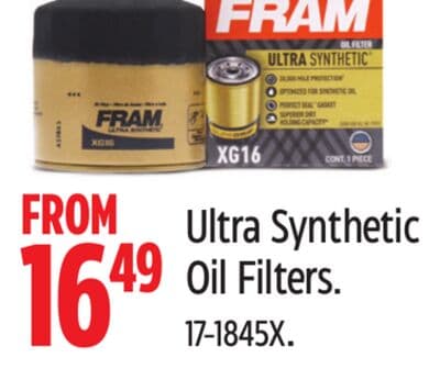 FRAM Ultra Synthetic Oil Filters