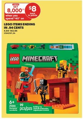 LEGO ITEMS ENDING IN .94 CENTS