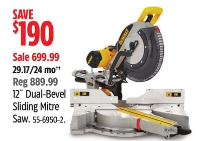 DEWALT 12˝ Dual-Bevel Sliding Mitre Saw.