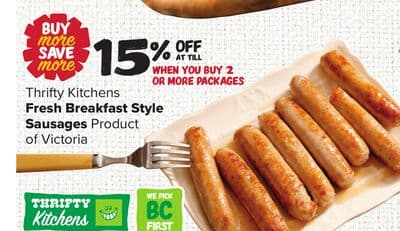 Thrifty Kitchens Fresh Breakfast Style Sausages