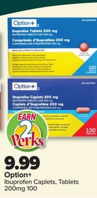 Option+ Ibuprofen Caplets Tablets