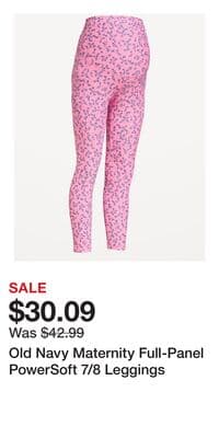 Old Navy Maternity Full-Panel PowerSoft 7/8 Leggings
