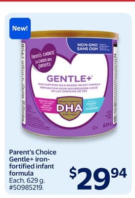 Parent's Choice Gentle+ iron- fortified infant formula