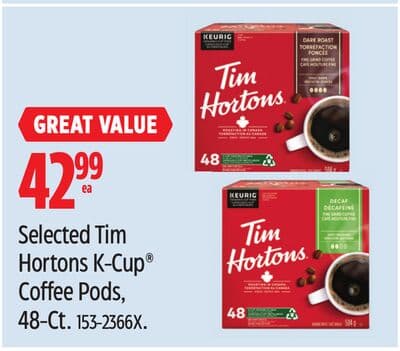 Keurig Selected Tim Hortons K-Cup® Coffee Pods
