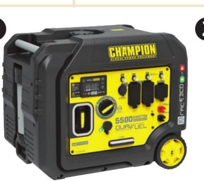 CHAMPION POWER EQUIPMENT 4000W/5500W Dual-Fuel Inverter Generator with CO Shield