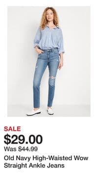 Old Navy High-Waisted Wow Straight Ankle Jeans