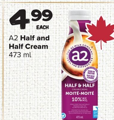 A2 Half and Half Cream