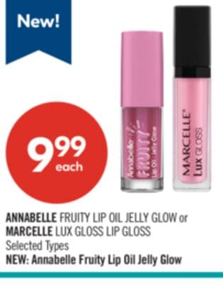 ANNABELLE FRUITY LIP OIL JELLY GLOW or MARCELLE LUX GLOSS LIP GLOSS