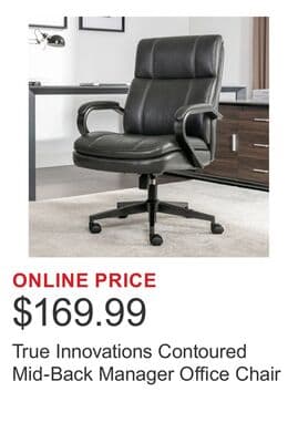 True Innovations Contoured Mid-Back Manager Office Chair