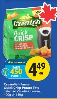 Cavendish Farms Quick Crisp Potato Tots