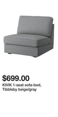 KIVIK 1-seat sofa-bed, Tibbleby beige/gray