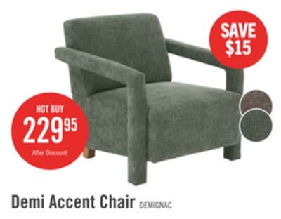 Demi 30" Linen-Look Accent Chair – Green