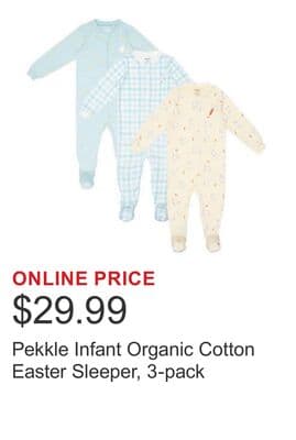 Pekkle Infant Organic Cotton Easter Sleeper, 3-pack